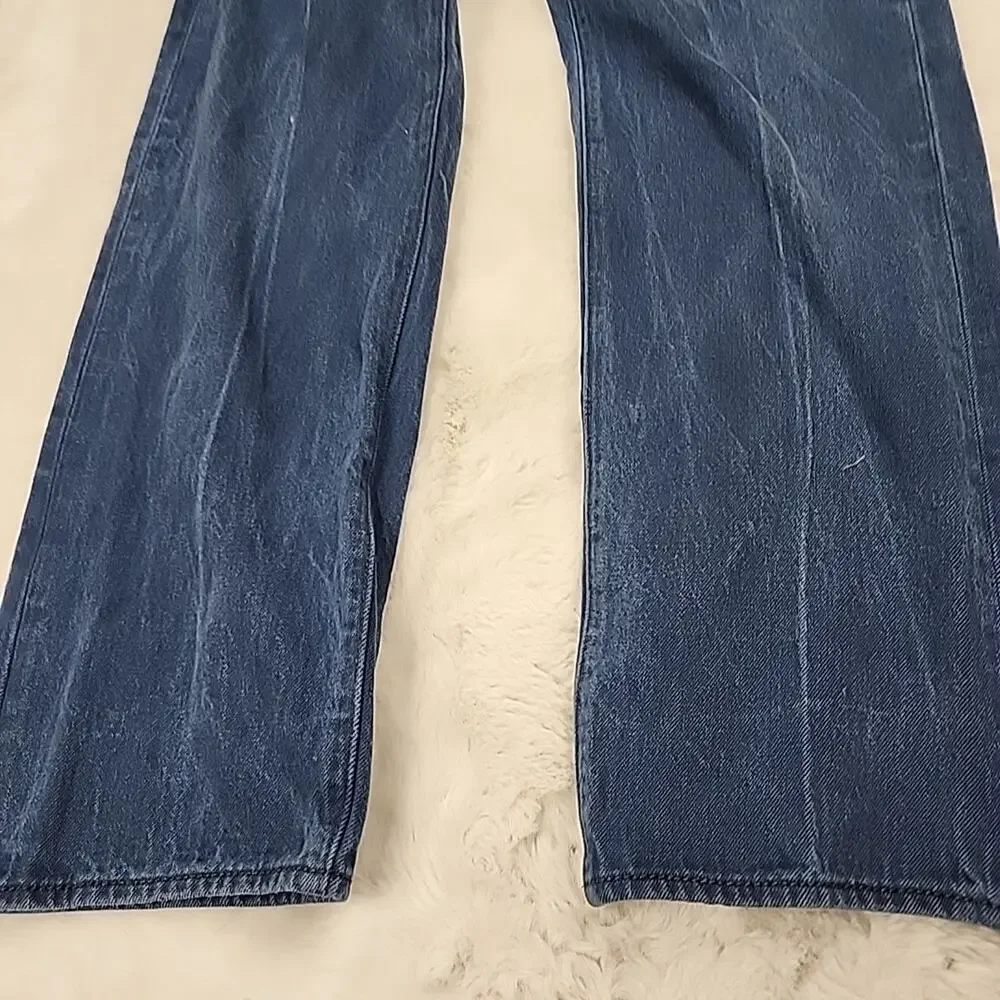 Levis Mens 501 Button Fly Jeans Sz 32x30 Dark Wash 100% Cotton - Picture 3 of 16